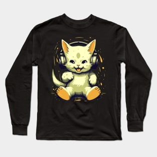 Cat Gamer Gifts Funny Gaming Cat Gamer Long Sleeve T-Shirt